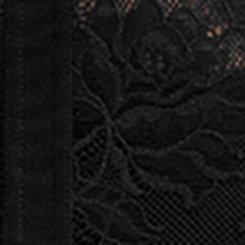 Mob Wife Strappy Underwire Lace Chemise, RICH BLACK, swatch