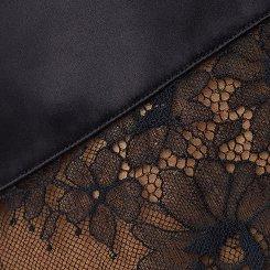 Plus Size Lace & Satin Short, RICH BLACK, swatch