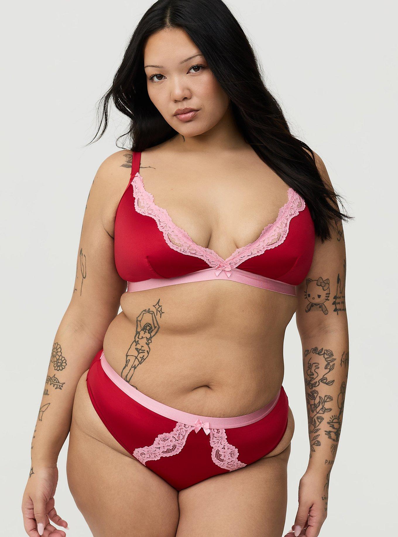 Glaze Mid-Rise Open Gusset Thong, JESTER RED, hi-res