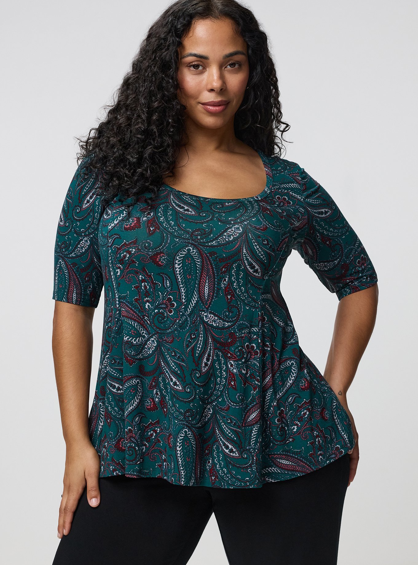 Plus Size - Super Soft Scoop Fit & Flare Tunic - Torrid