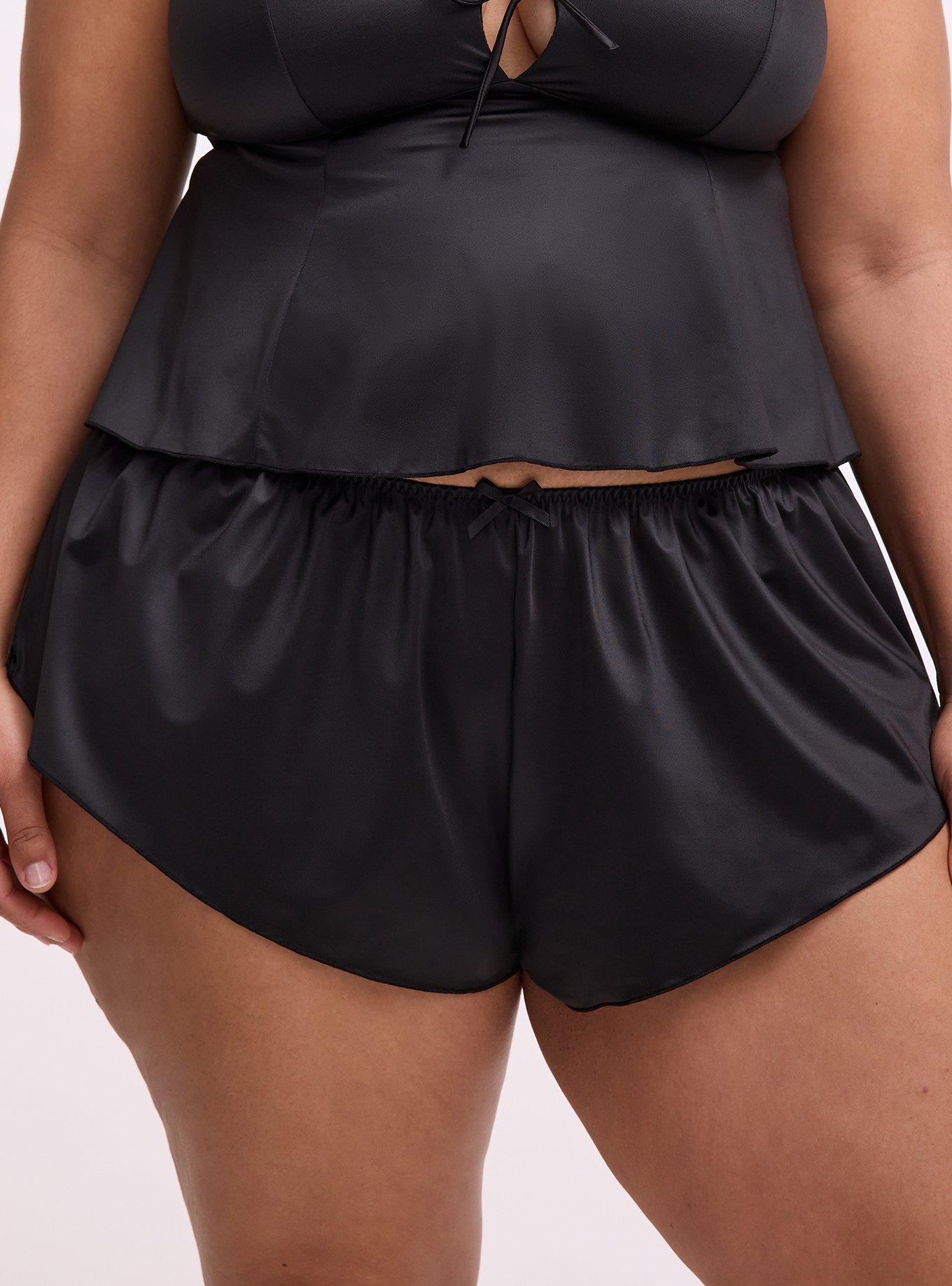 Shine High-Rise Ruffle Lingerie Short, RICH BLACK, alternate