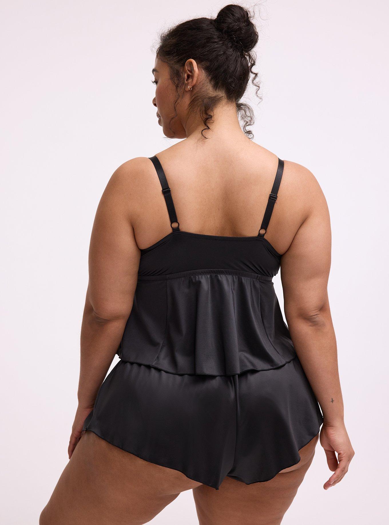 Shine High-Rise Ruffle Lingerie Short, RICH BLACK, alternate