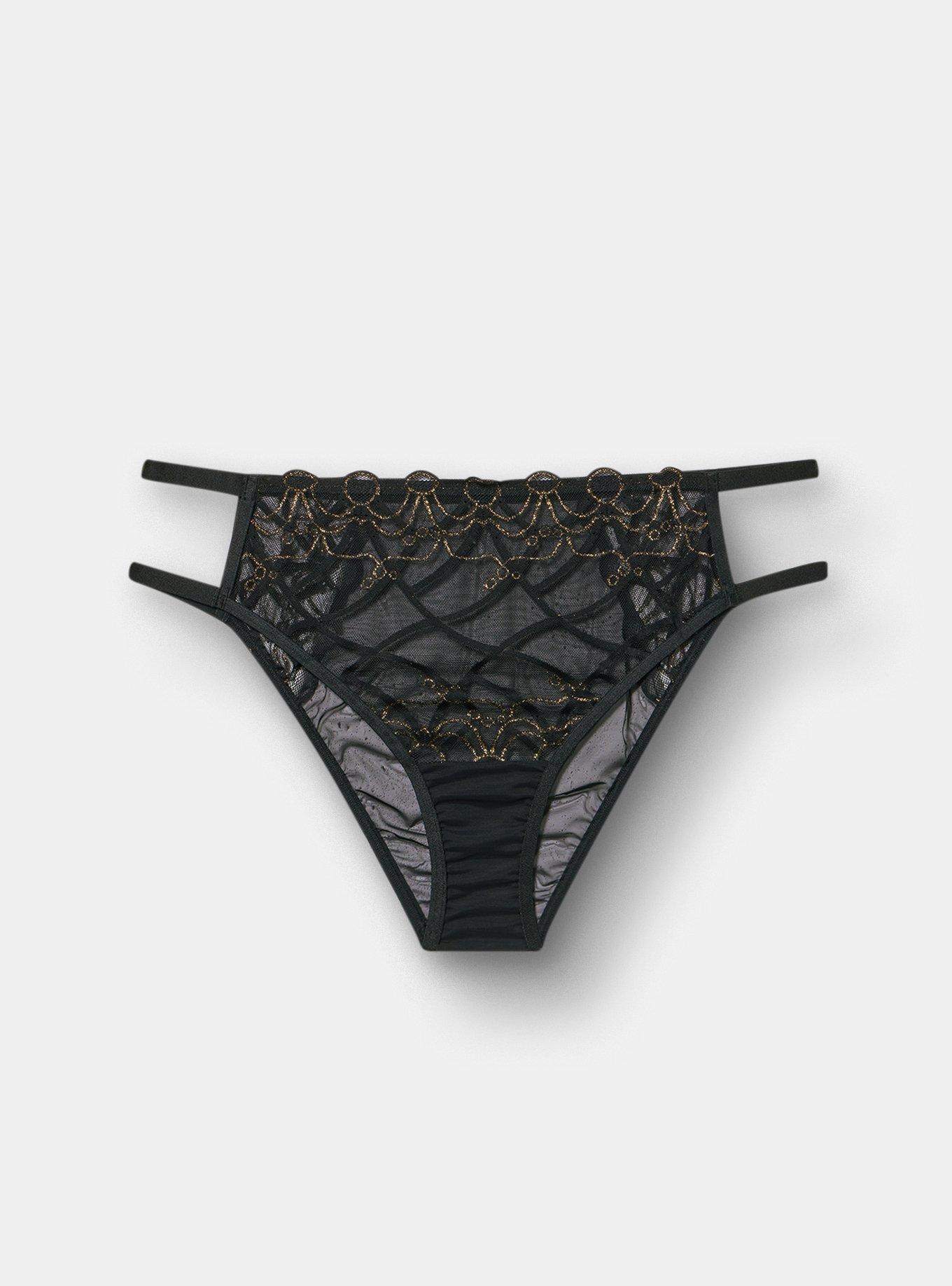 Mob Wife Strappy Side Cheeky, RICH BLACK, hi-res