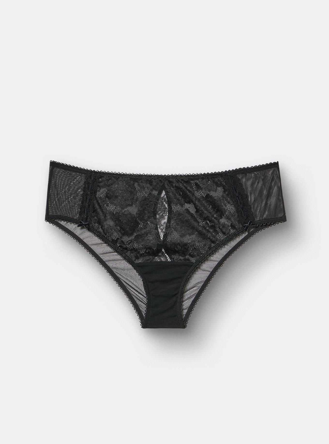 Demure Open Bum Cheeky Panty, RICH BLACK, hi-res