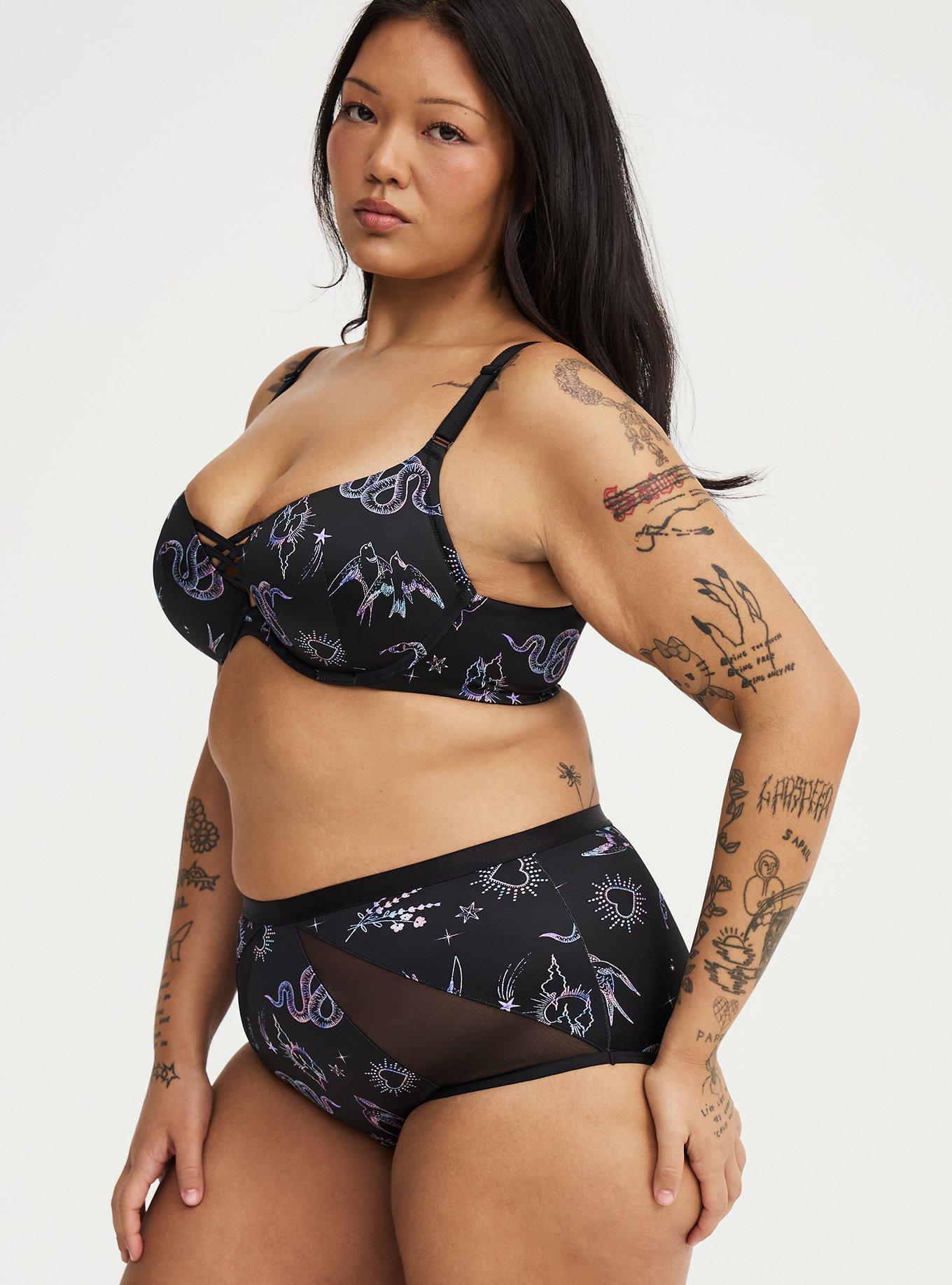 XO Plunge Push-Up Bra, GARDEN BLACK, alternate