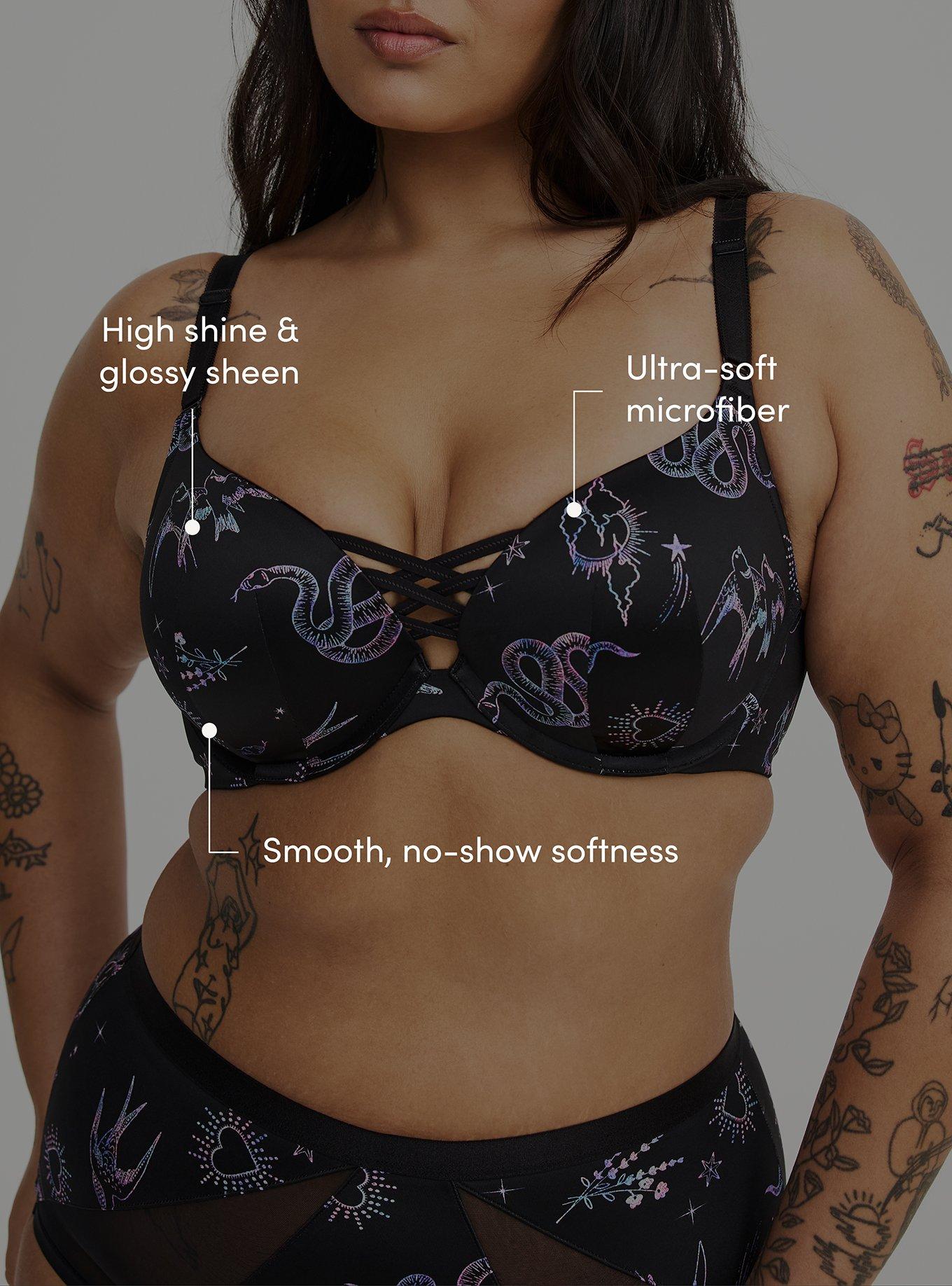 XO Plunge Push-Up Bra, GARDEN BLACK, alternate