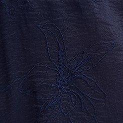 Plus Size Embroidered Tie-Front Blouse, PEACOAT, swatch