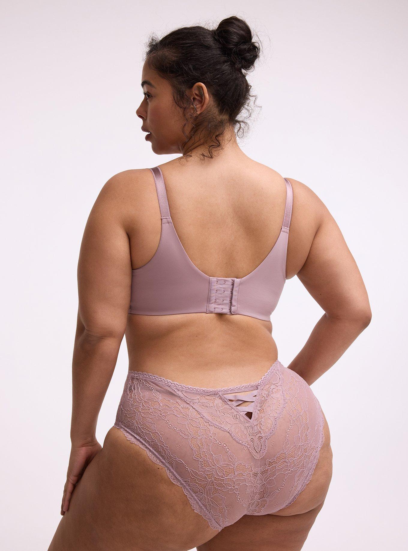 Perfect Coverage Lightly Lined Lace Bra, TOADSTOOL, alternate