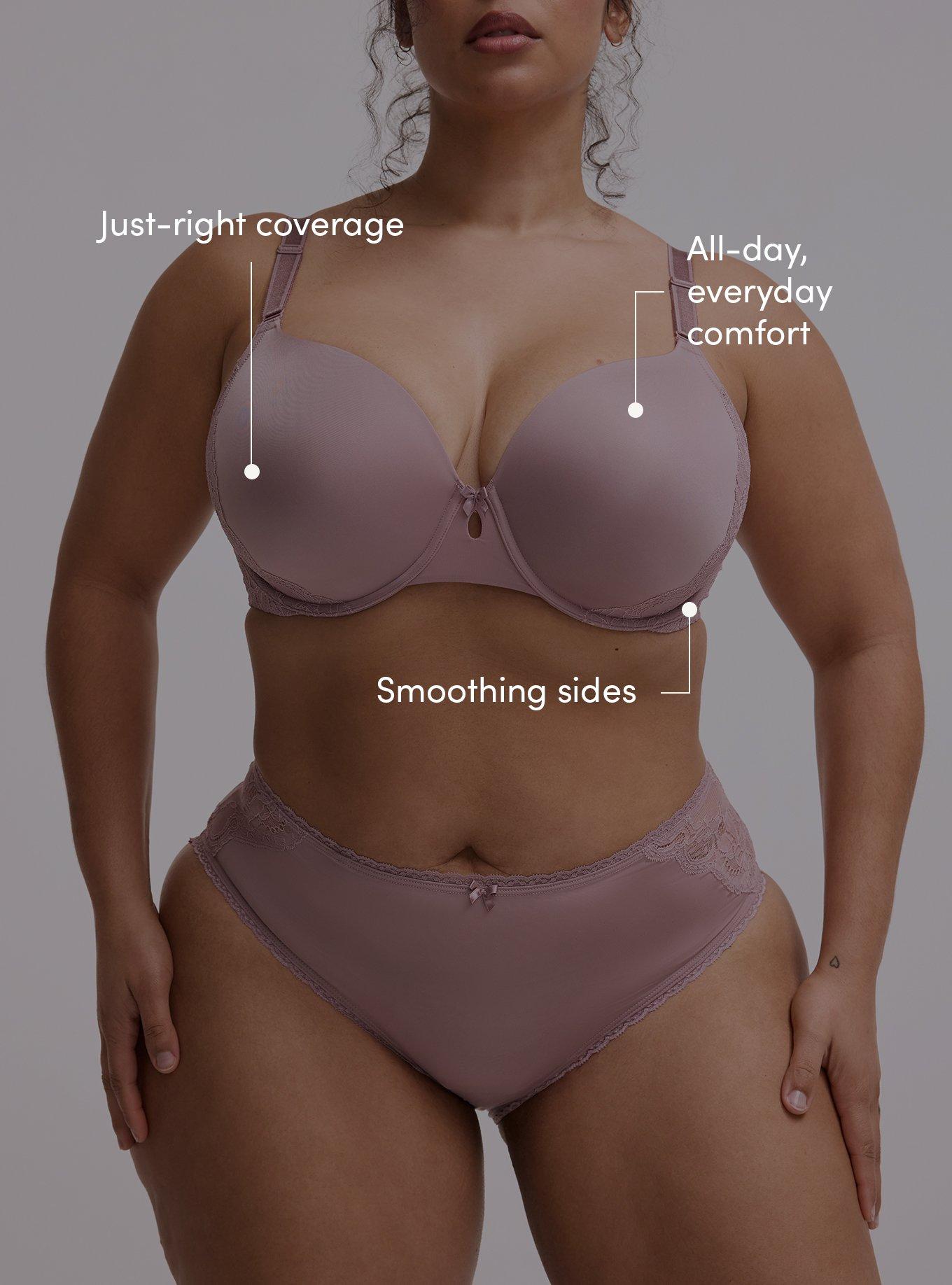 Perfect Coverage Lightly Lined Lace Bra, TOADSTOOL, alternate