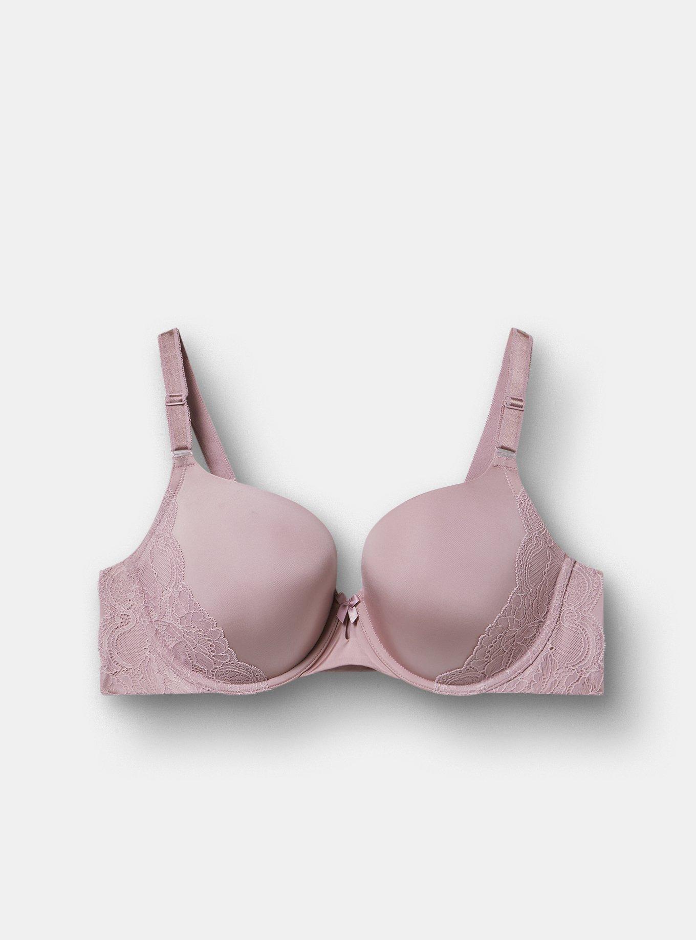 Perfect Coverage Lightly Lined Lace Bra, TOADSTOOL, hi-res