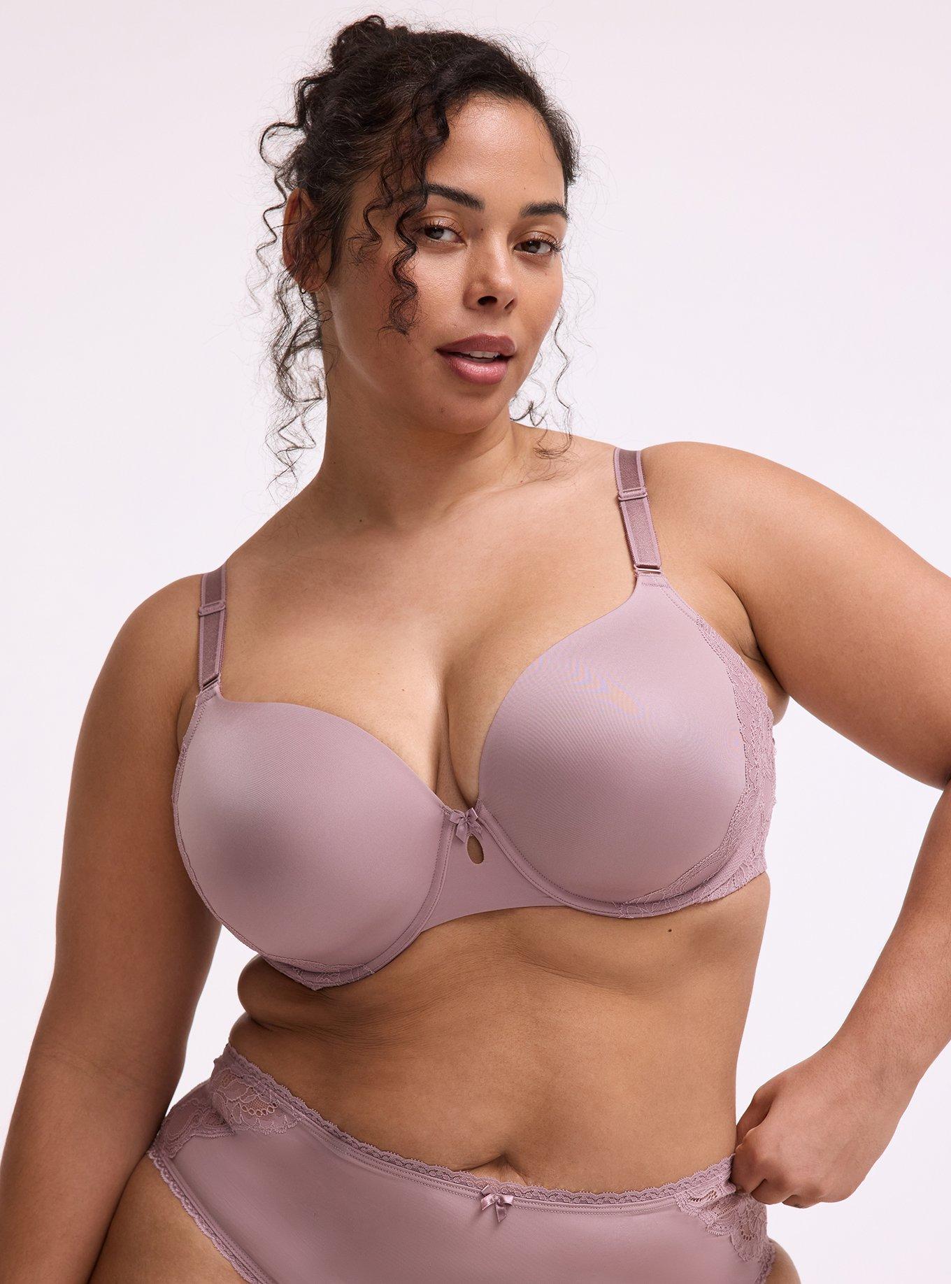 Perfect Coverage Lightly Lined Lace Bra, TOADSTOOL, hi-res