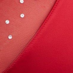 Plus Size Micro Shine Diamante Bralette, JESTER RED, swatch