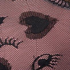 Plus Size Unlined Kissy Wink Lace Sexy Scoop Bralette, RICH BLACK, swatch