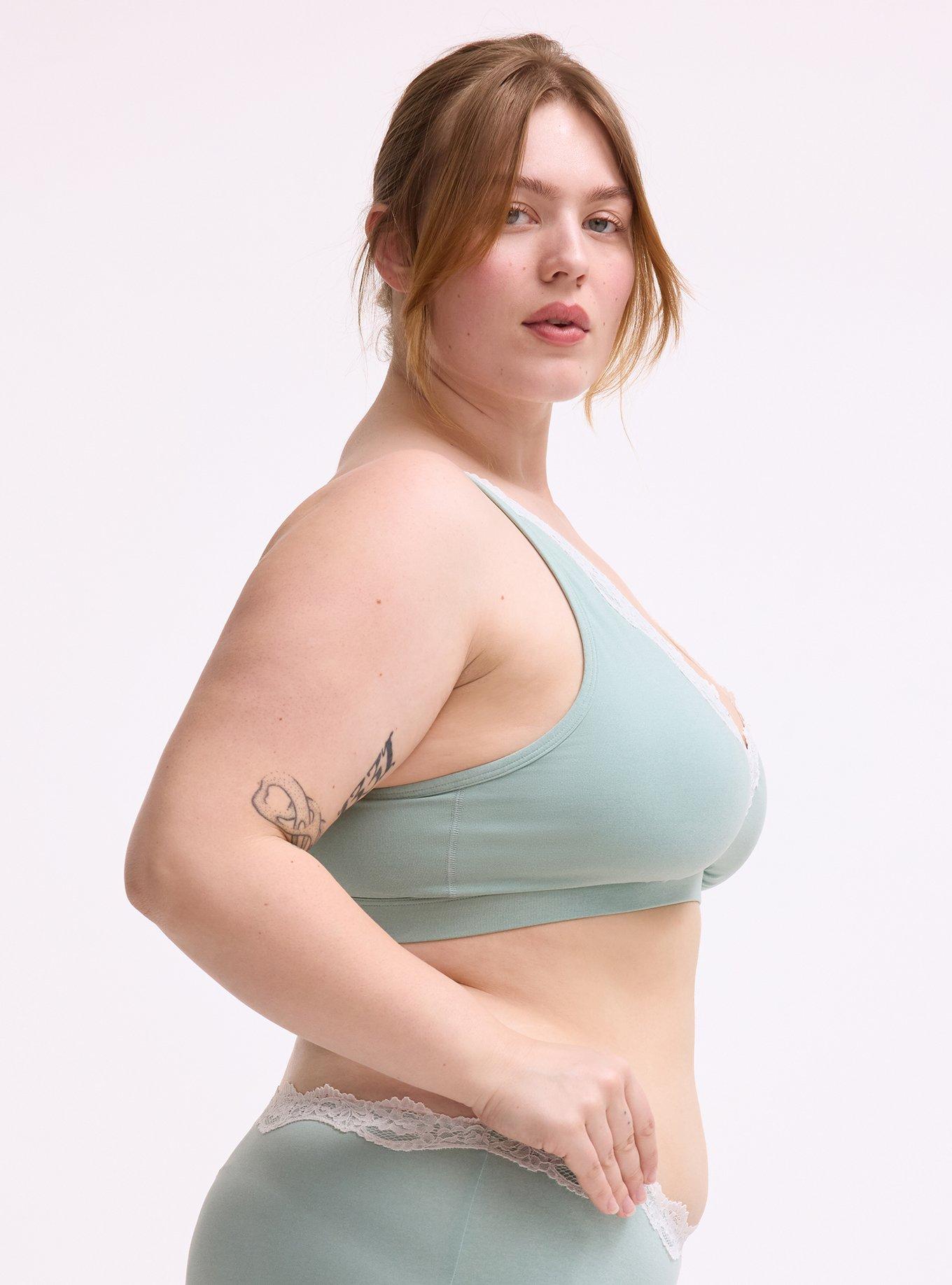 Unlined Smooth High Apex Bralette, BLUE SURF HEATHER, alternate