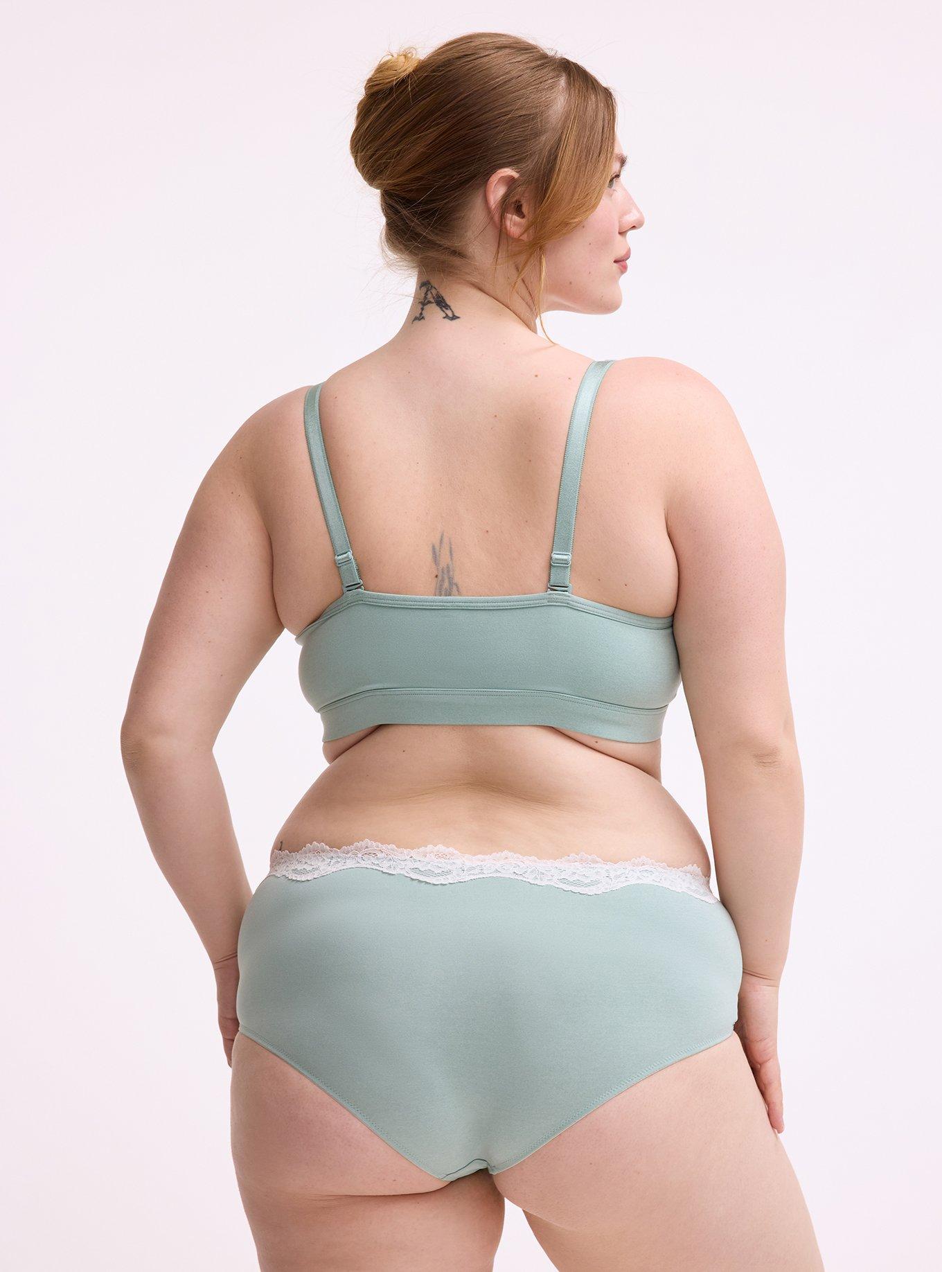 Unlined Smooth High Apex Bralette, BLUE SURF HEATHER, alternate