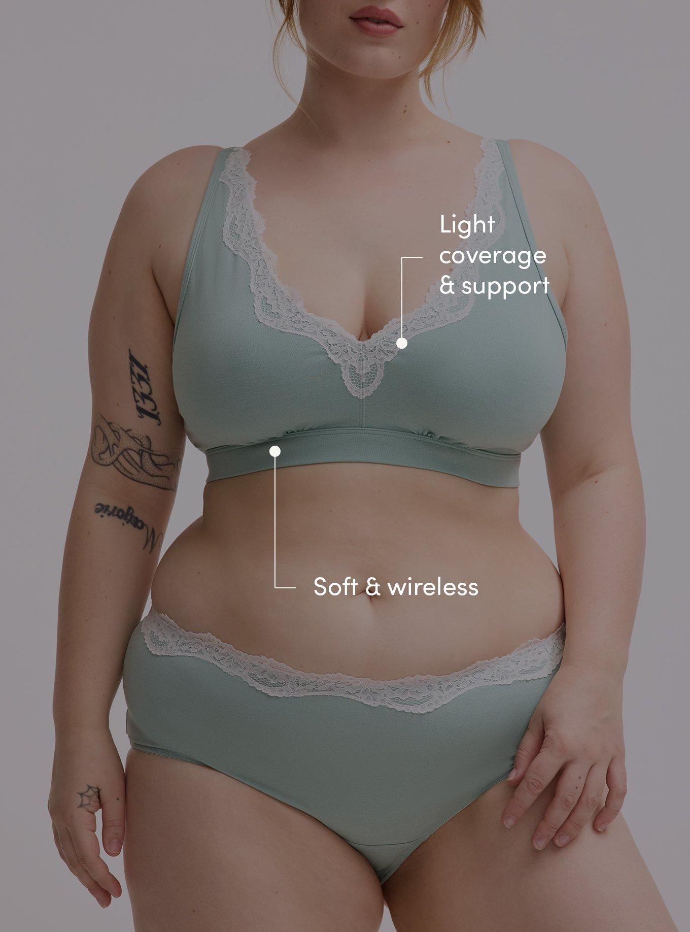 Unlined Smooth High Apex Bralette, BLUE SURF HEATHER, alternate