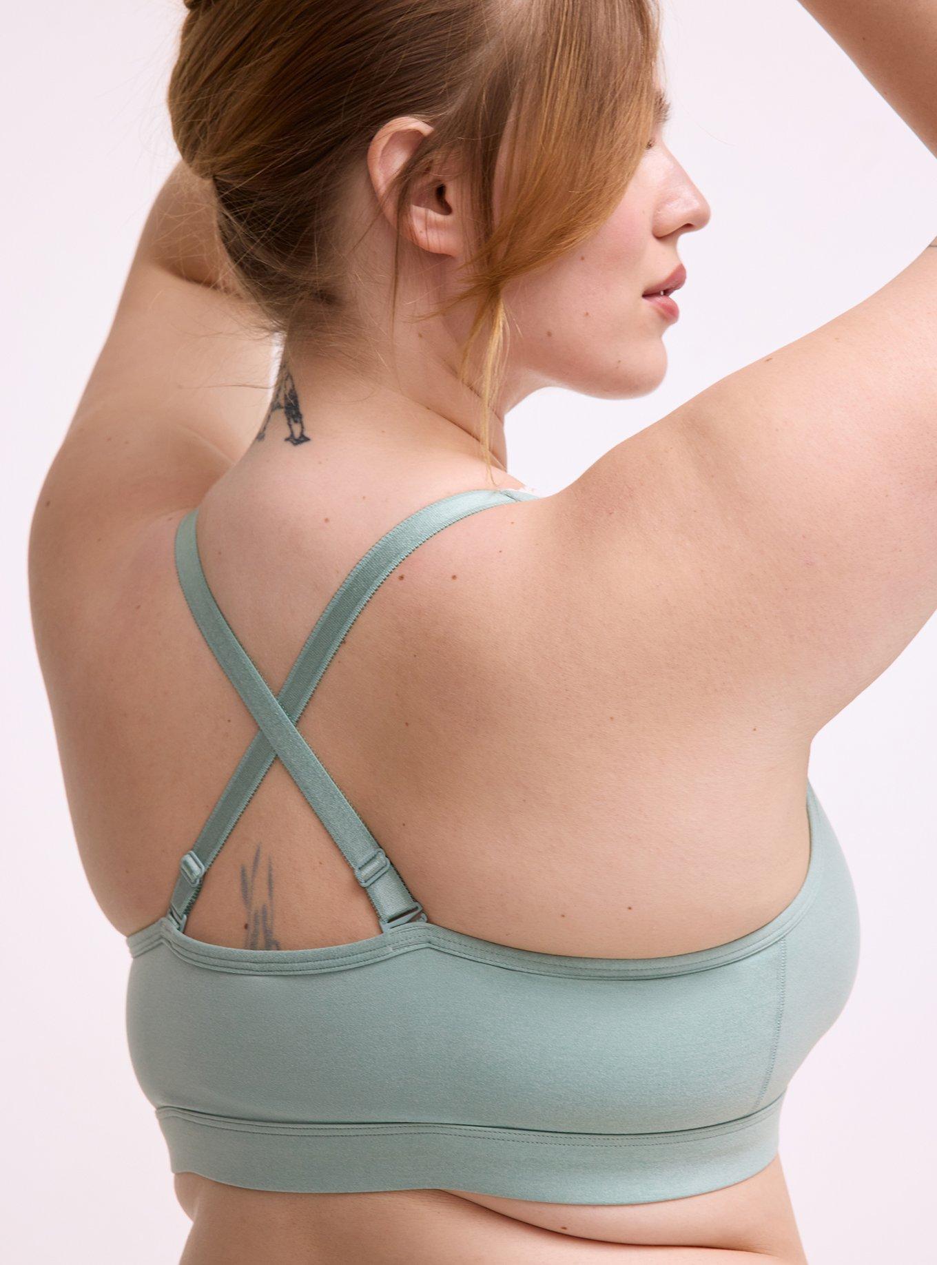 Unlined Smooth High Apex Bralette, BLUE SURF HEATHER, alternate