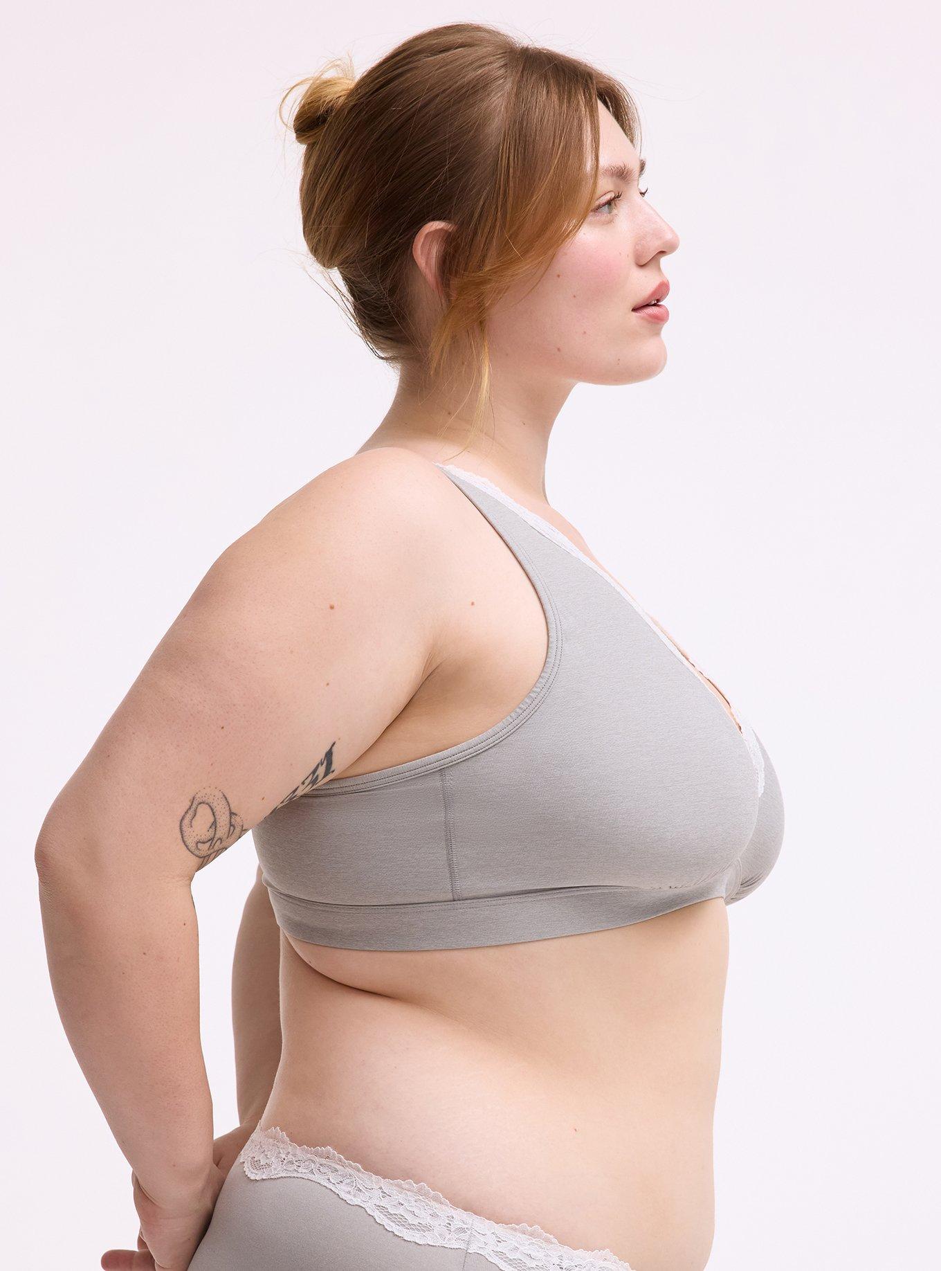 Unlined Smooth High Apex Bralette, FORMAL GRAY HEATHER, alternate