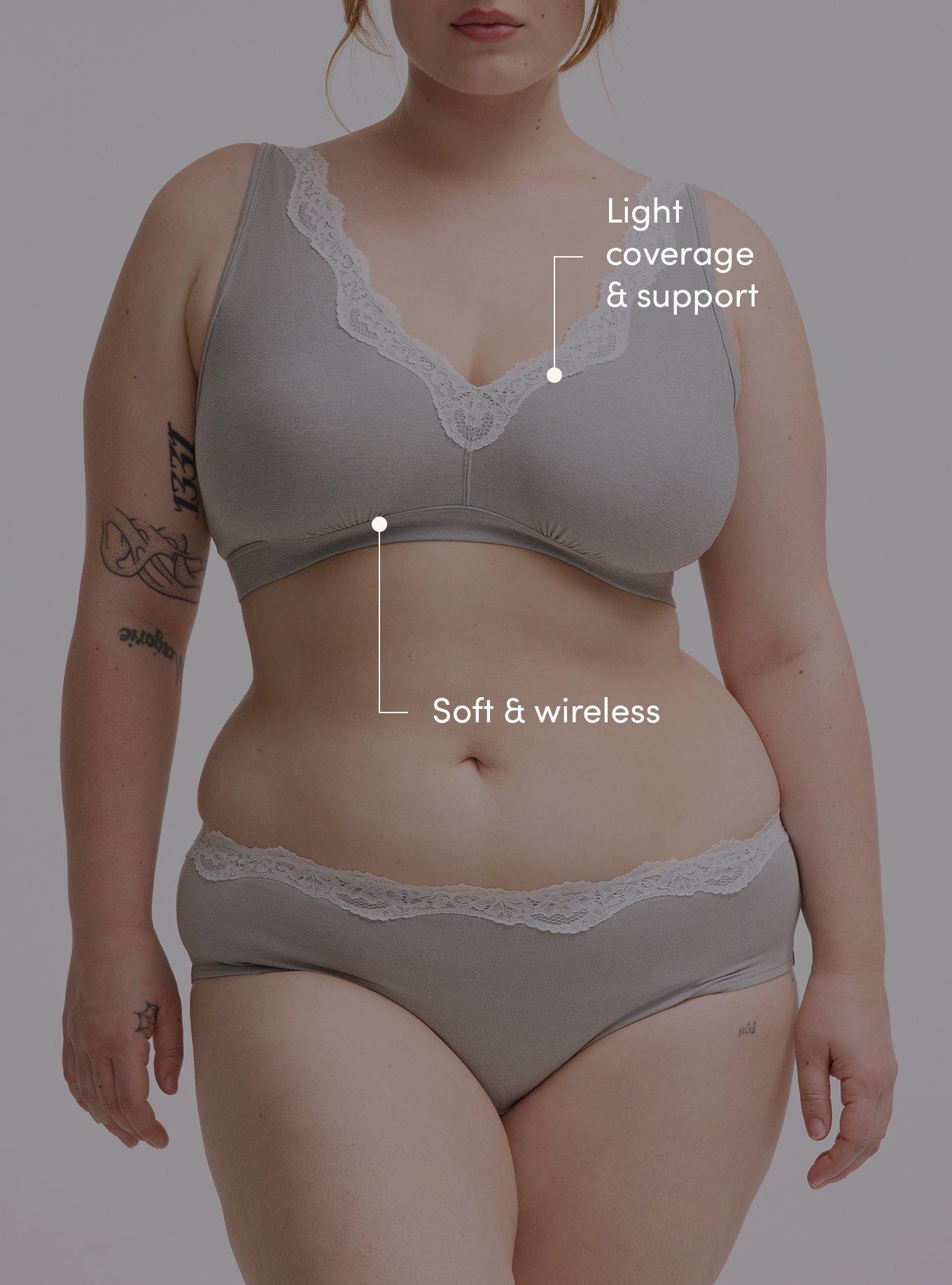 Unlined Smooth High Apex Bralette, FORMAL GRAY HEATHER, alternate