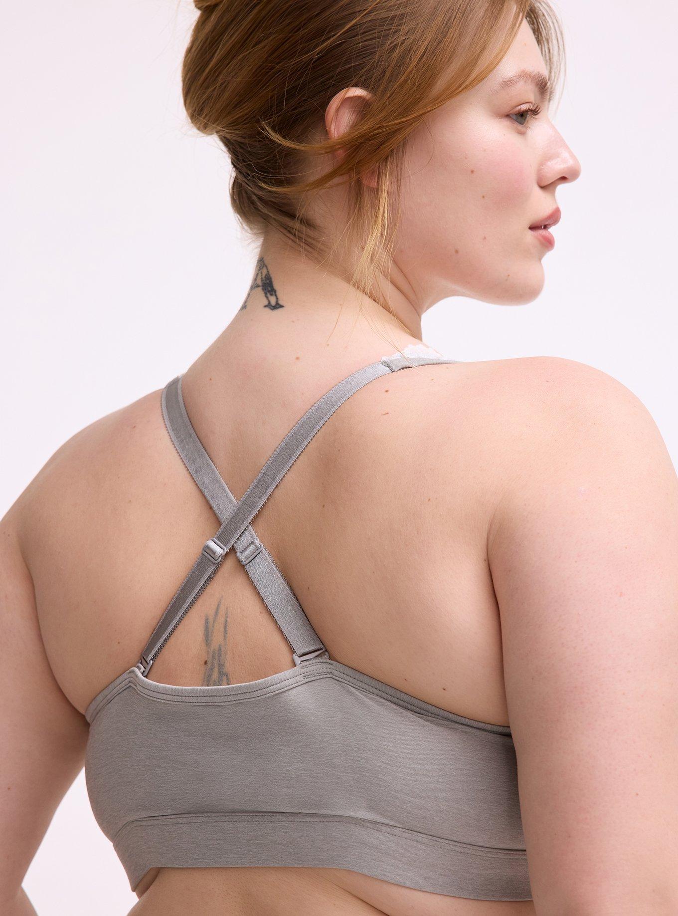 Unlined Smooth High Apex Bralette, FORMAL GRAY HEATHER, alternate