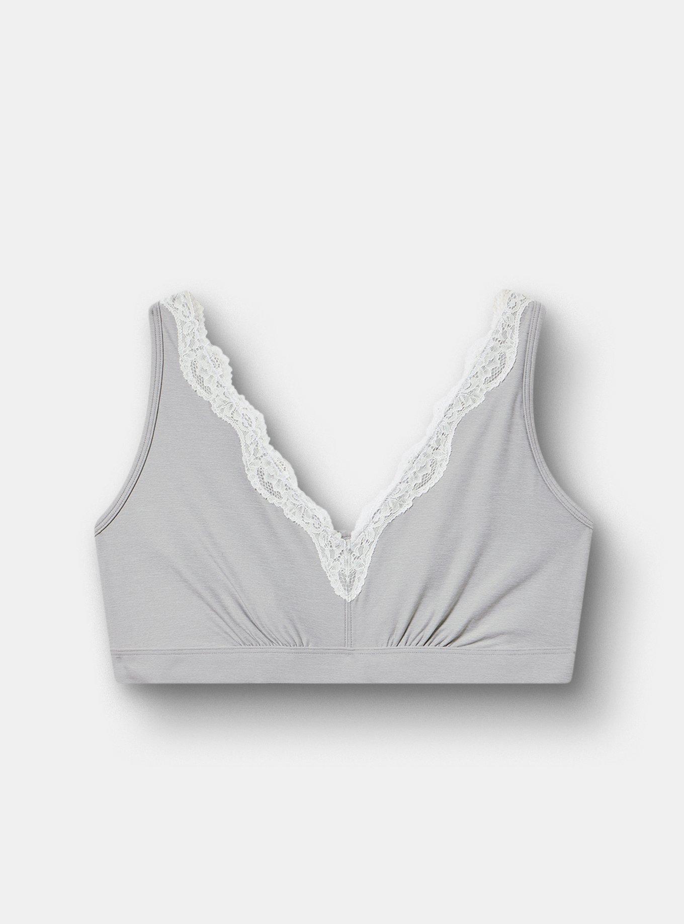 Unlined Smooth High Apex Bralette, FORMAL GRAY HEATHER, hi-res