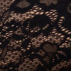 Plus Size Super Soft Lace Mid-Rise Brief Panty, RICH BLACK, swatch