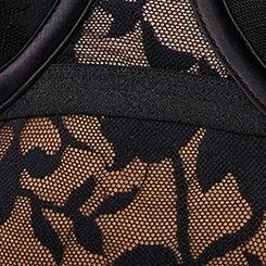 Plus Size Shadow Lace Bodysuit, RICH BLACK, swatch