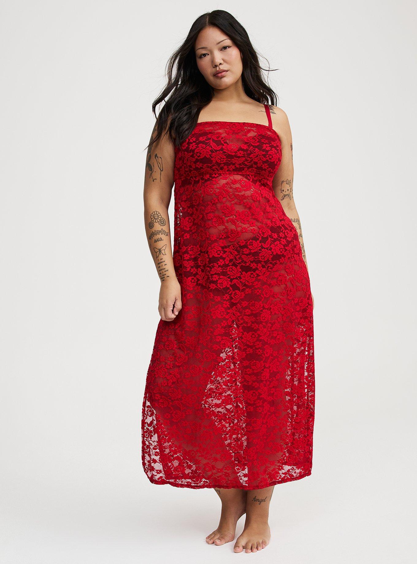Strapless Lace Lingerie Maxi Dress