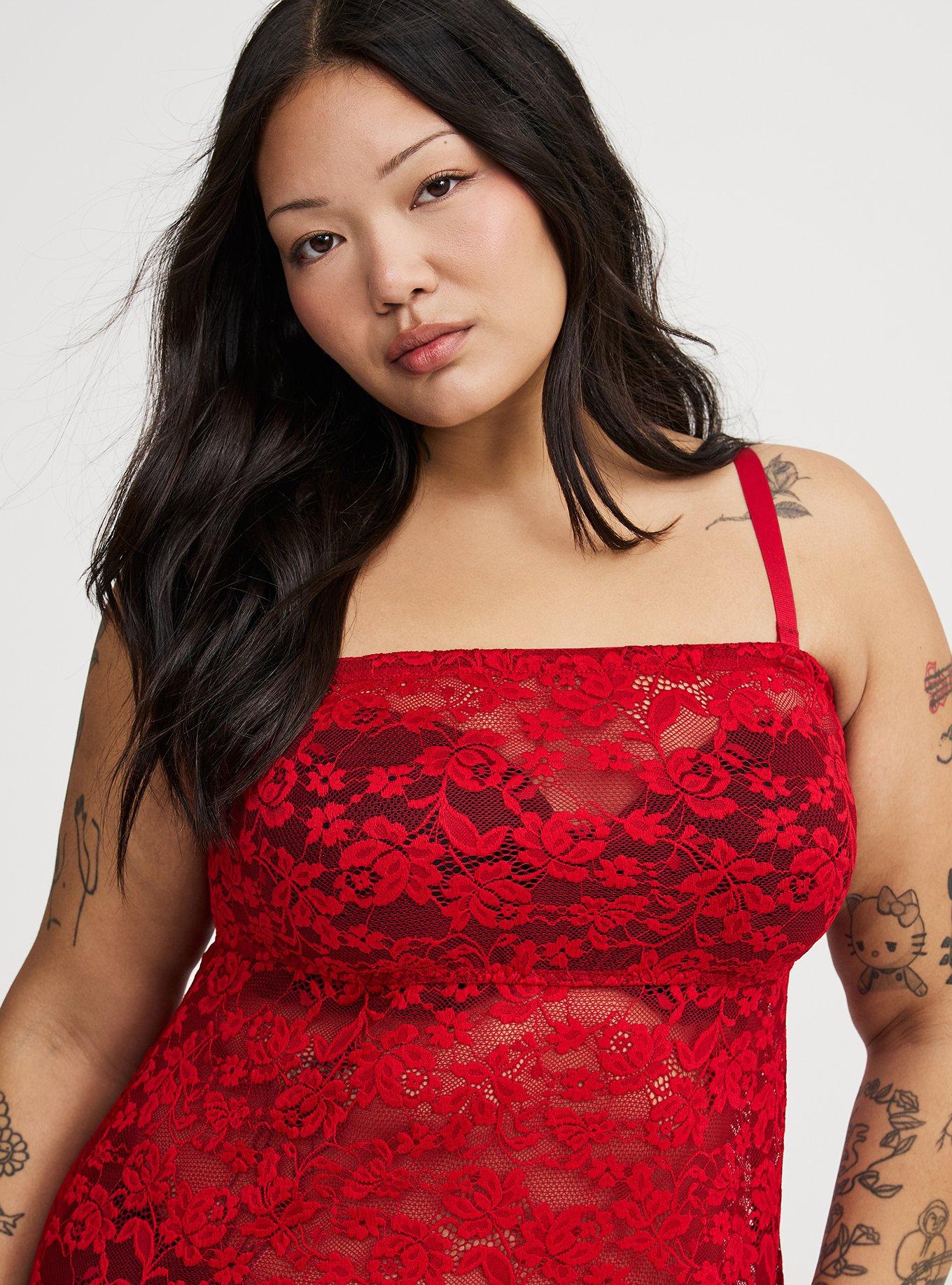 Strapless Lace Lingerie Maxi Dress