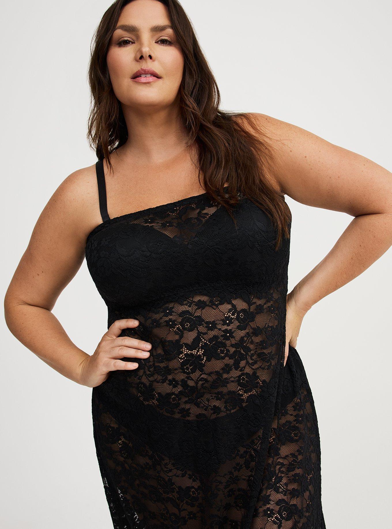 Strapless Lace Maxi Dress