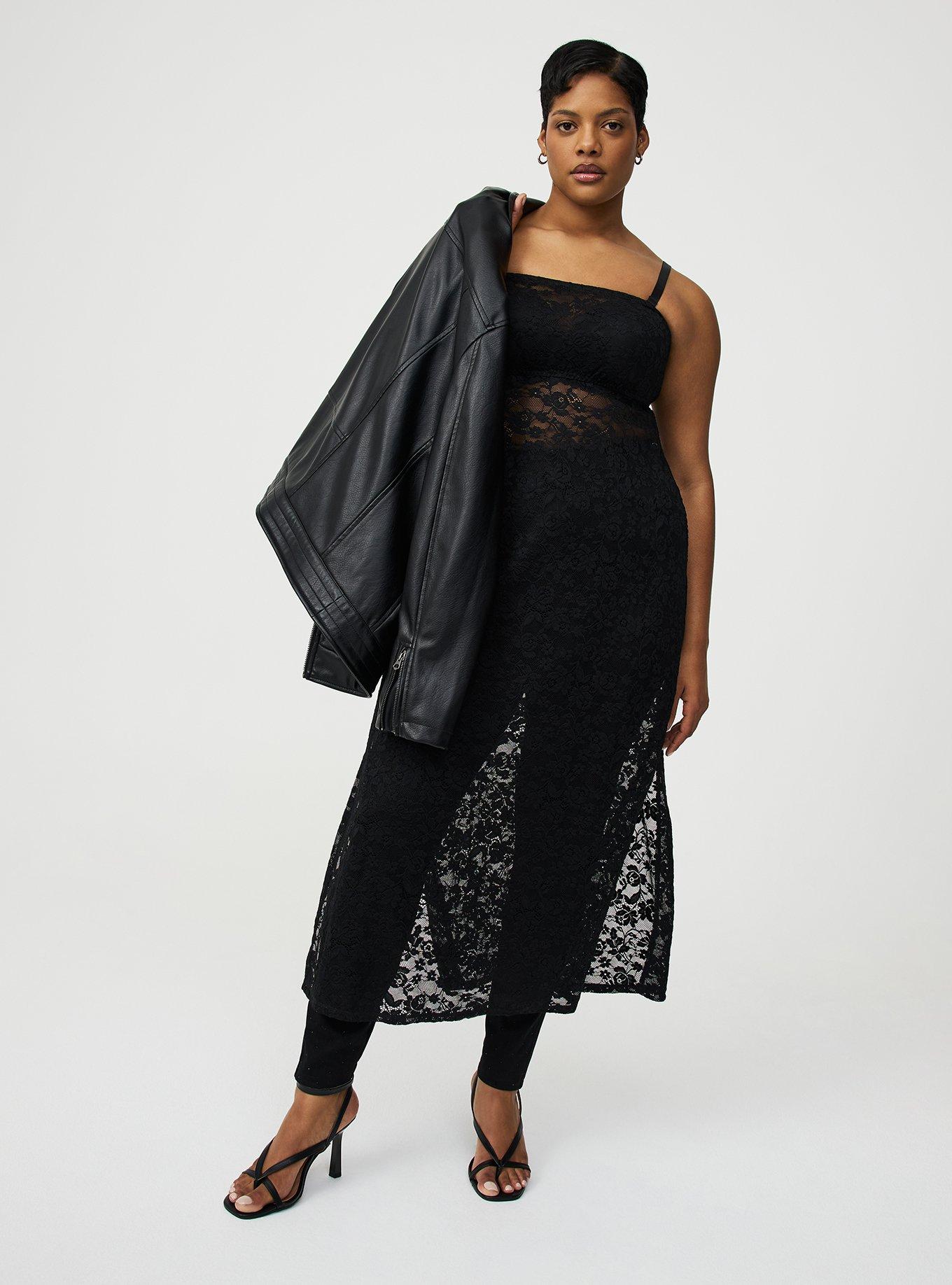 Strapless Lace Maxi Dress