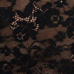 Strapless Lace Lingerie Maxi Dress, RICH BLACK, swatch