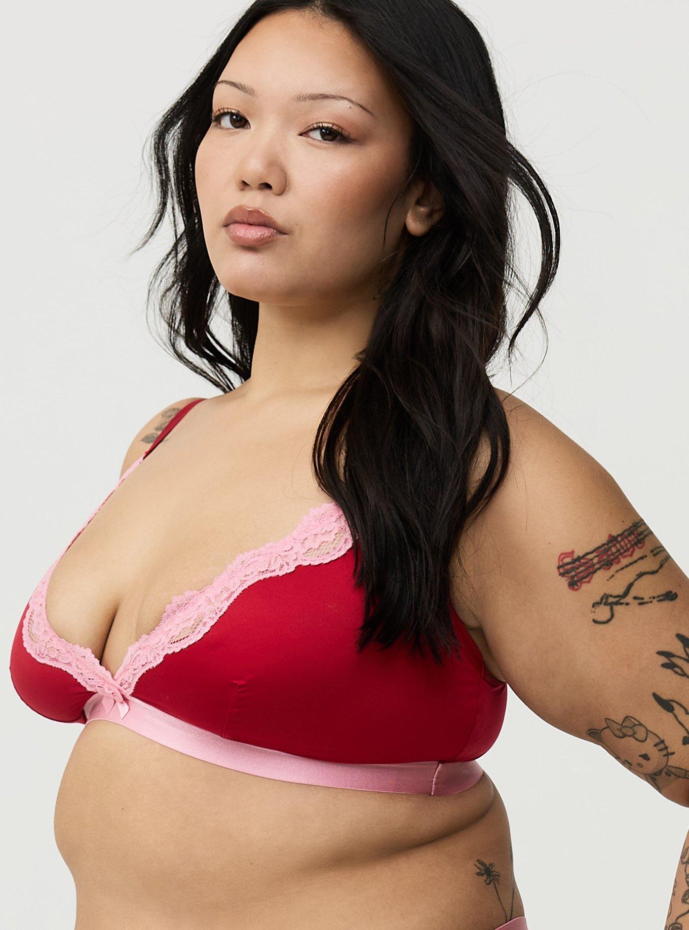 Glaze Wireless Triangle Bra, JESTER RED, alternate