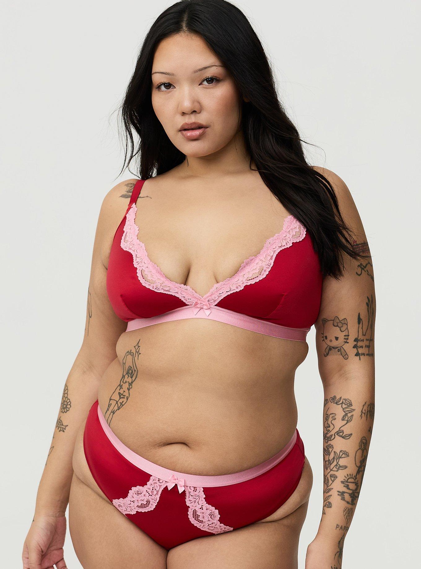 Glaze Wireless Triangle Bra, JESTER RED, alternate