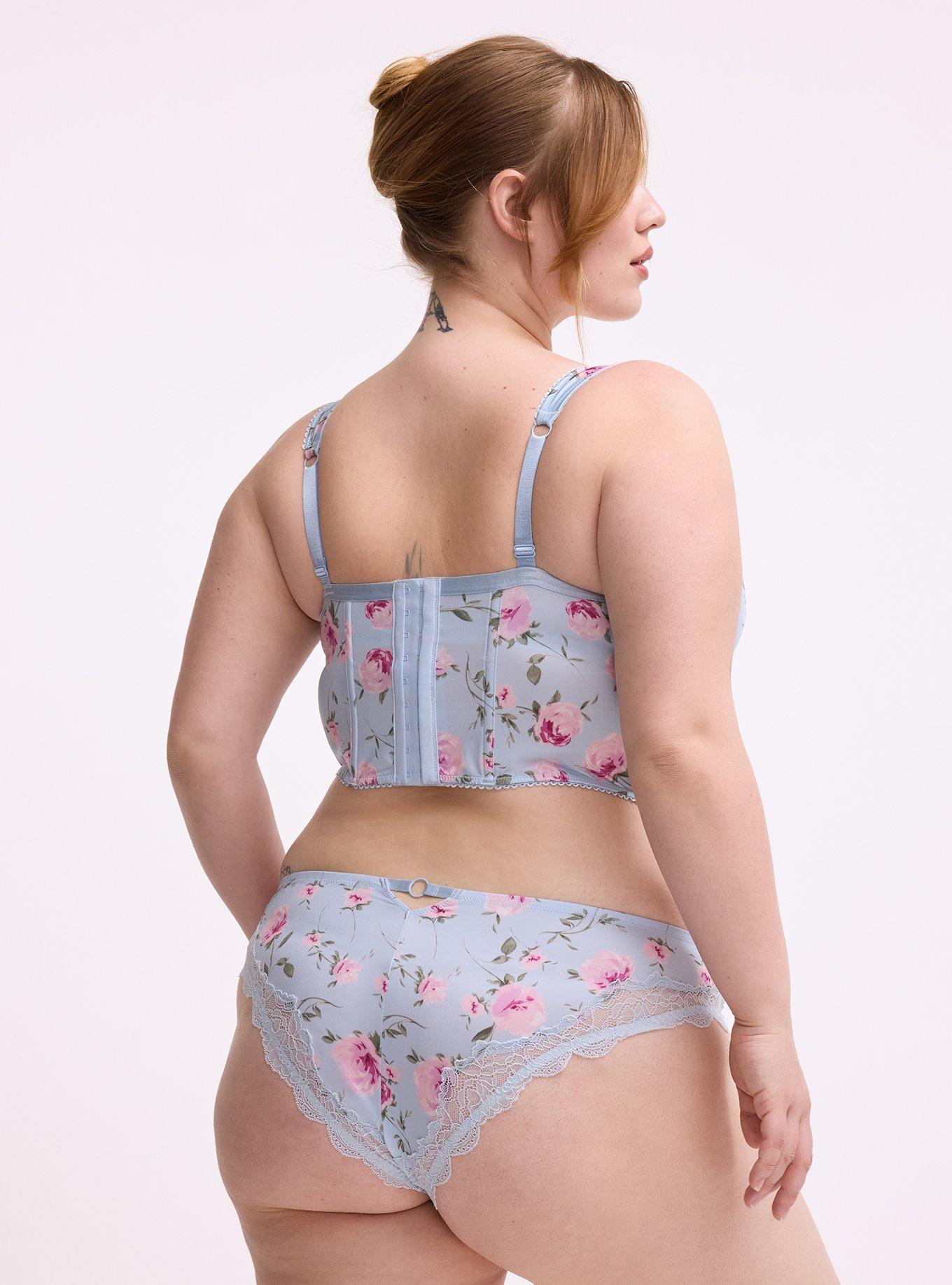 Printed Satin Tanga, ANTOINETTE FLORAL SKYWAY, alternate