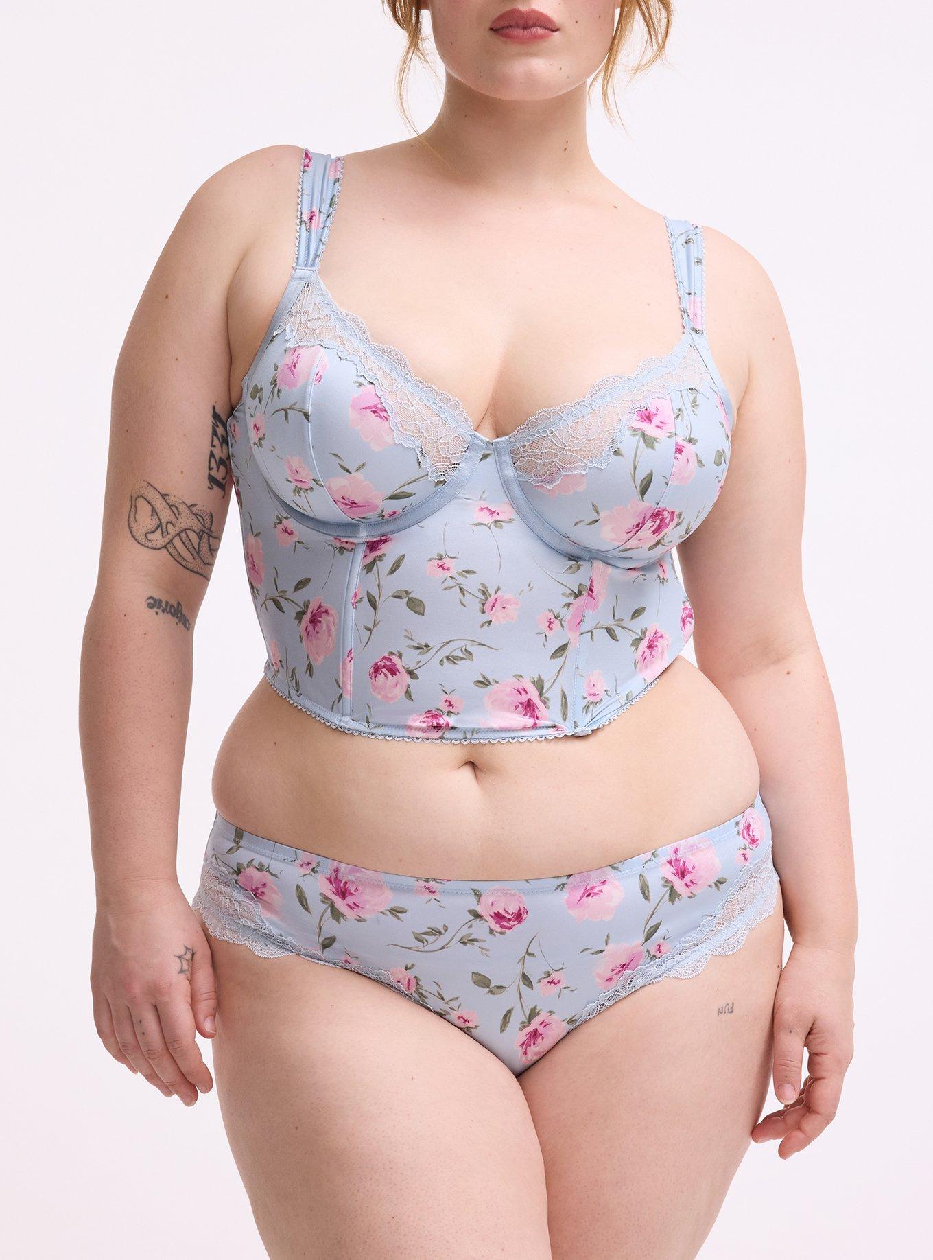Printed Satin Tanga, ANTOINETTE FLORAL SKYWAY, alternate