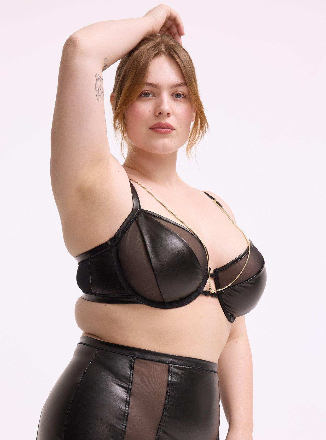 Mob Wife Cut-Out Bra, RICH BLACK, alternate