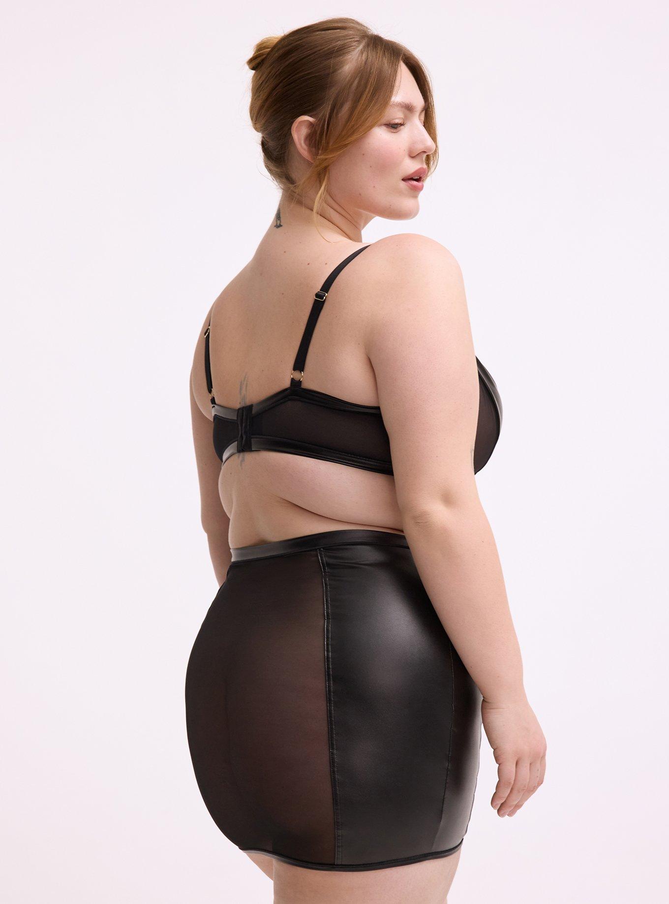 Mob Wife Cut-Out Bra, RICH BLACK, alternate