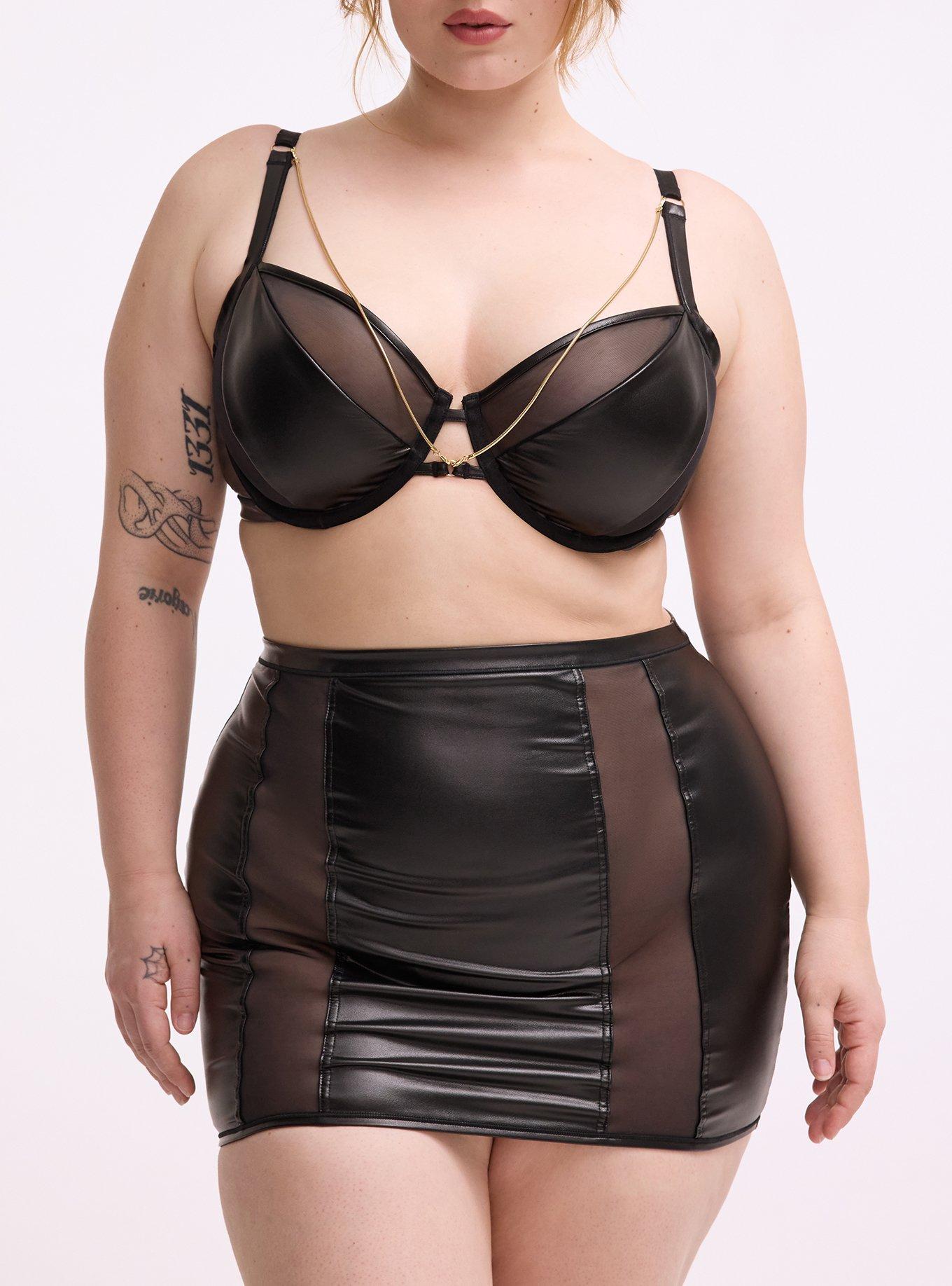 Mob Wife Cut-Out Bra, RICH BLACK, alternate