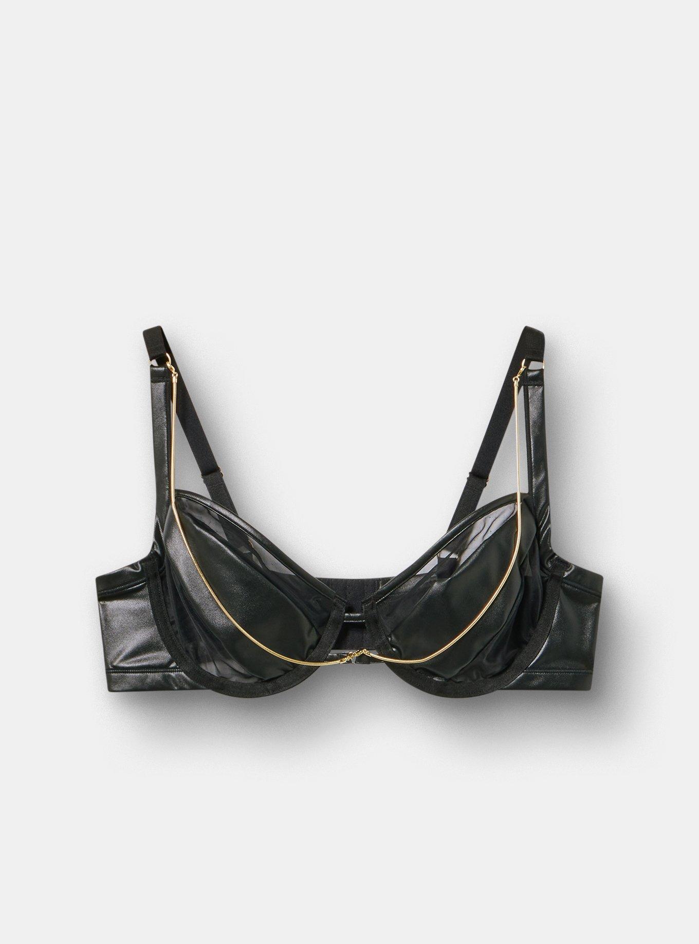 Mob Wife Cut-Out Bra, RICH BLACK, hi-res