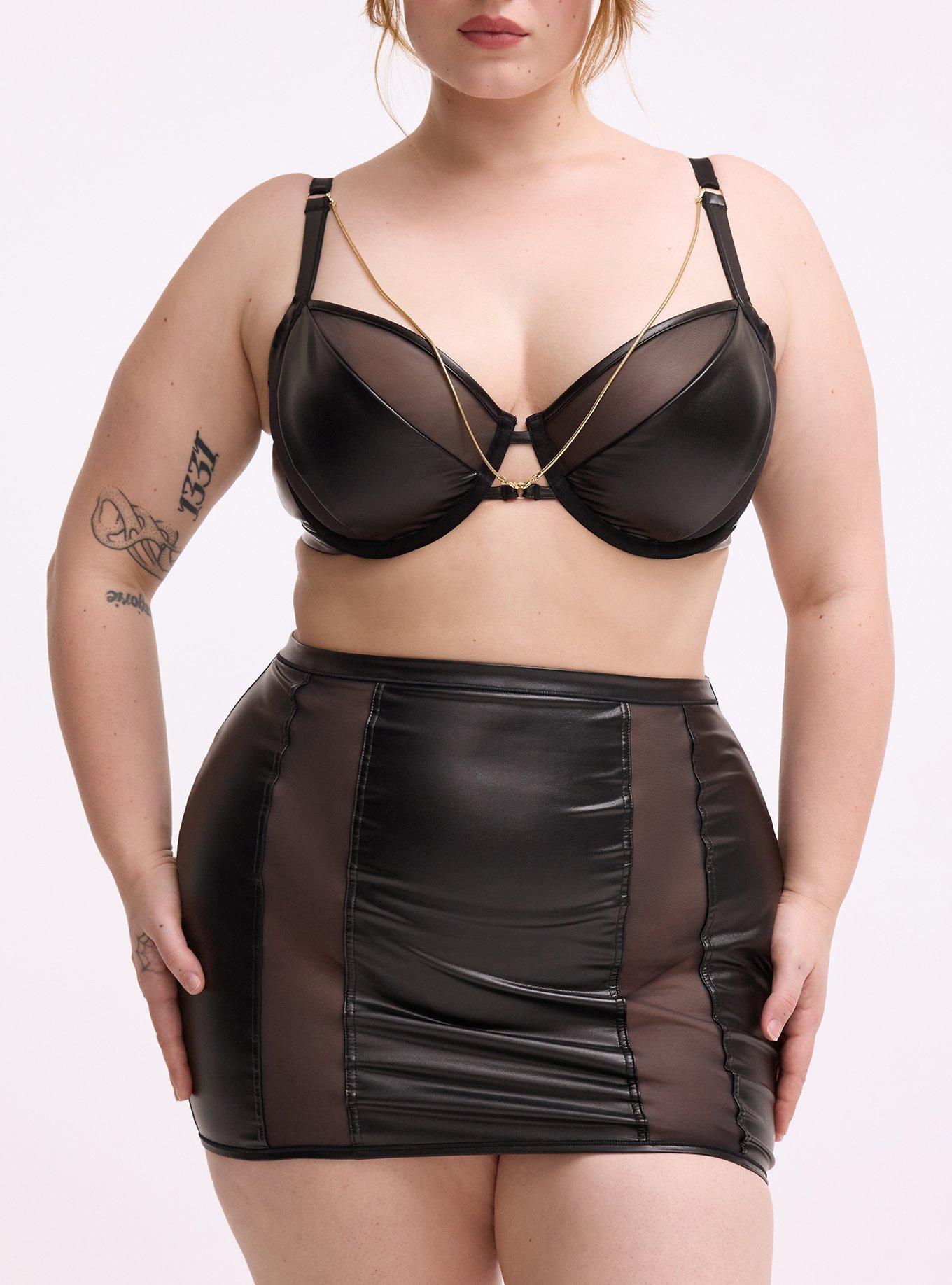 Mob Wife Skirt, RICH BLACK, alternate