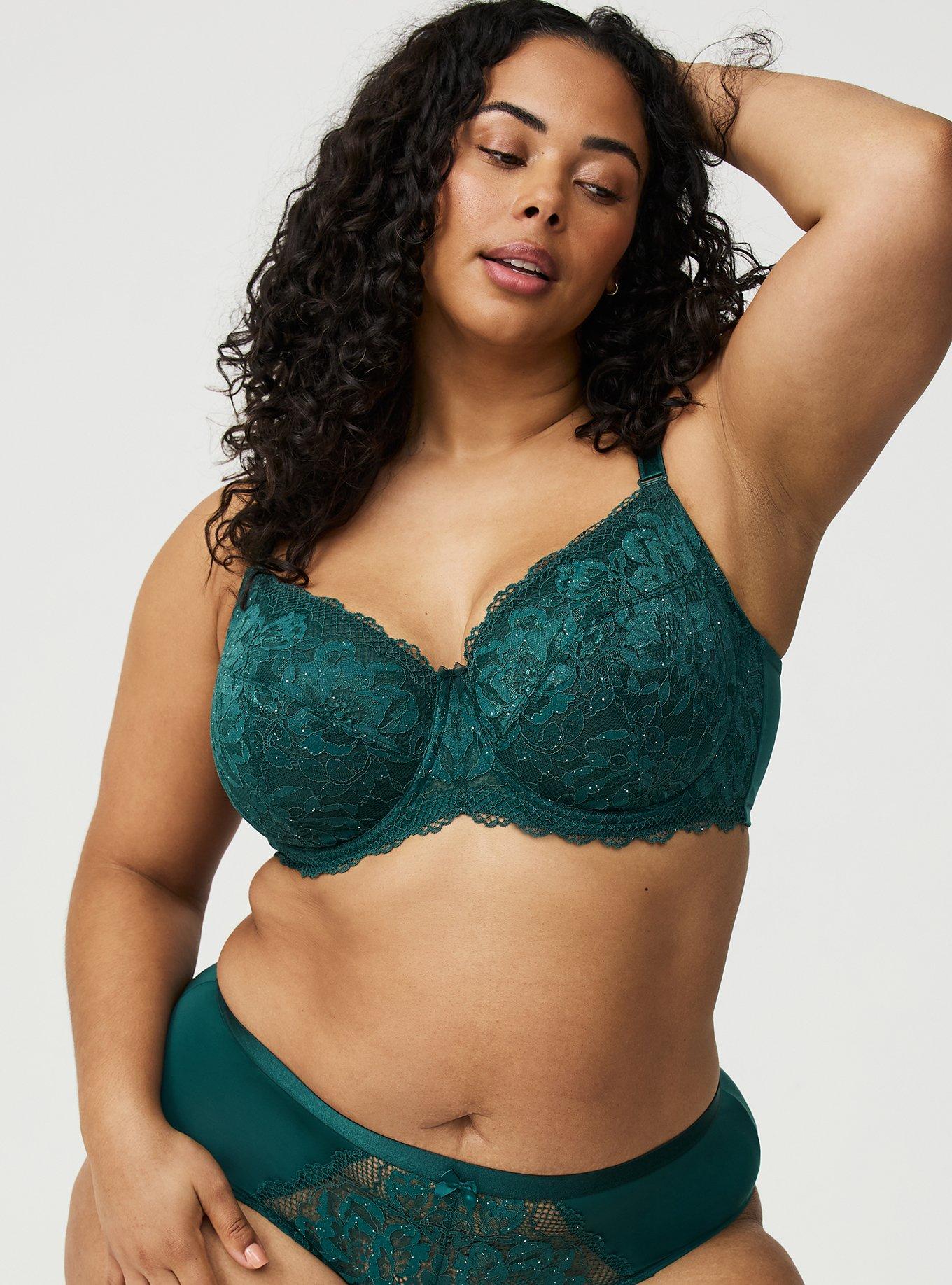 Full Coverage Unlined Lace Bra, JUNE BUG, alternate