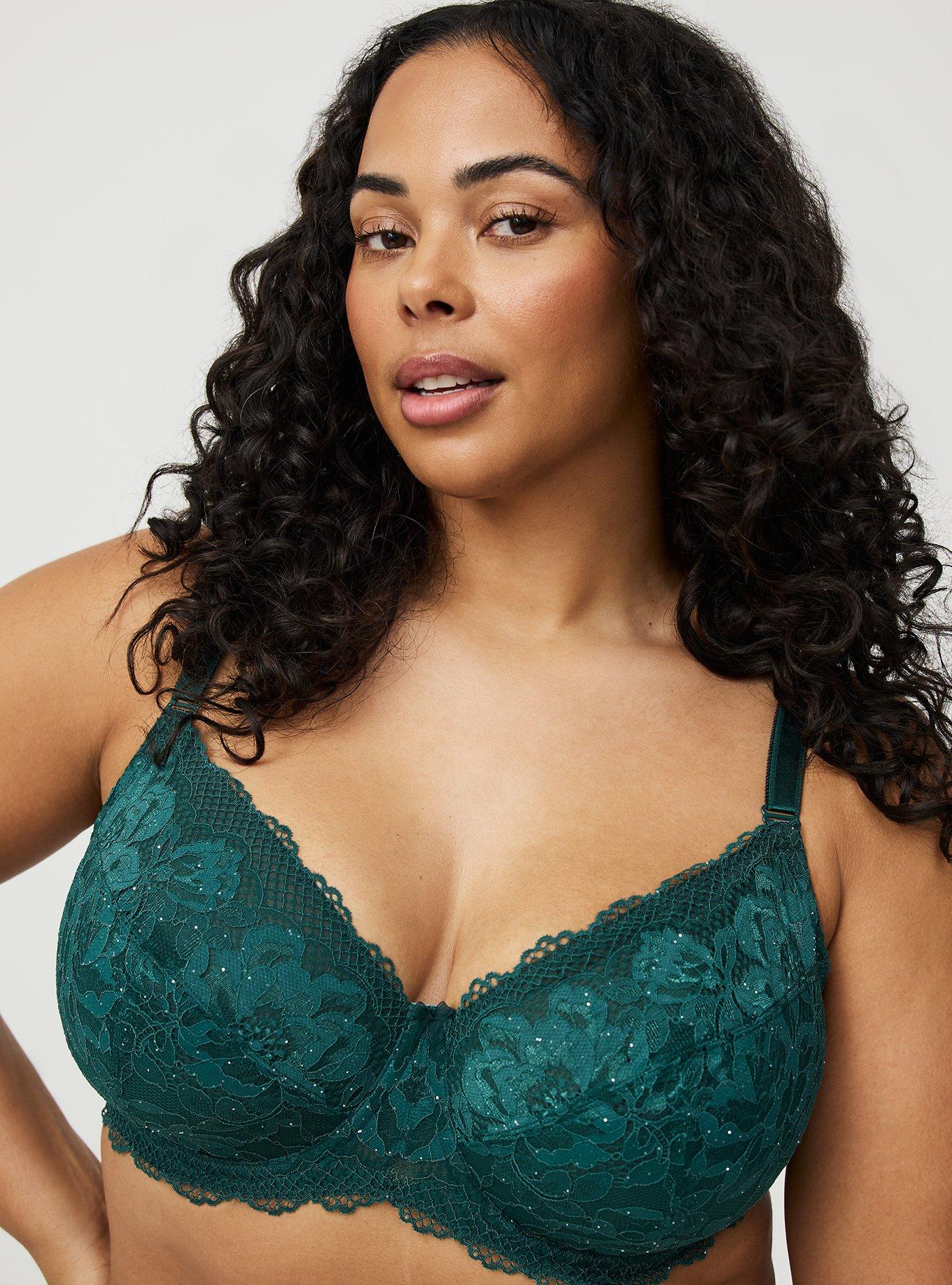 Full Coverage Unlined Lace Bra, JUNE BUG, alternate