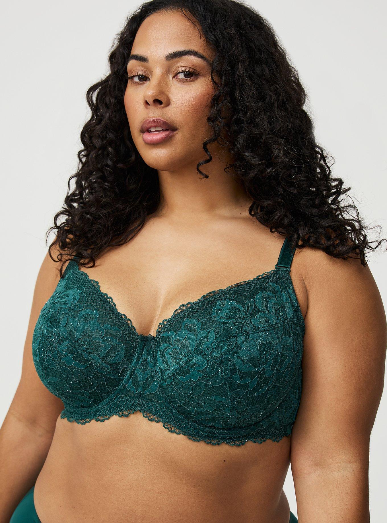 Full Coverage Unlined Lace Bra, JUNE BUG, alternate