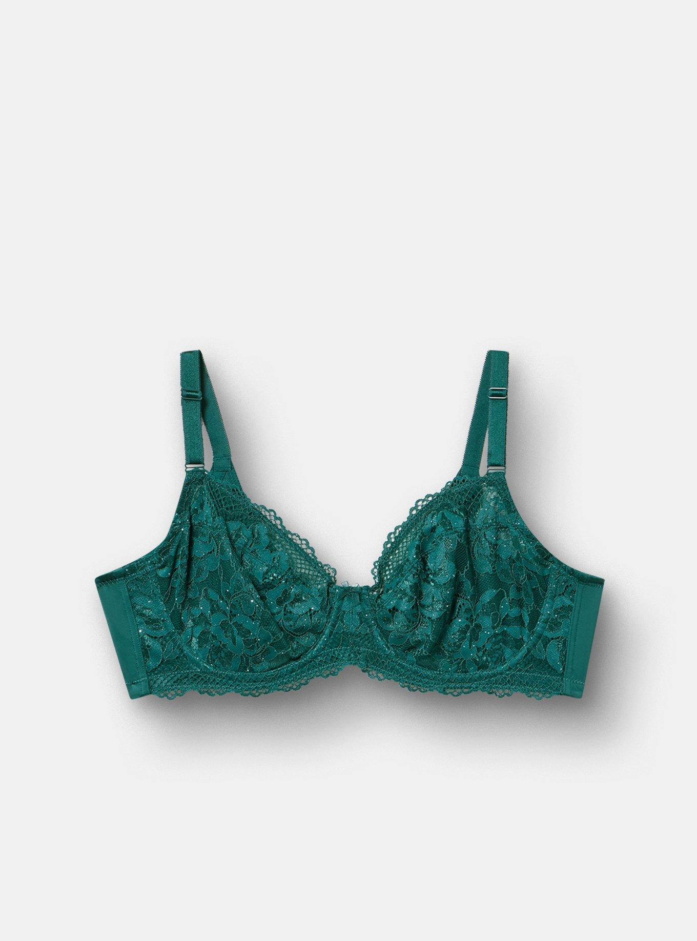 Full Coverage Unlined Lace Bra, JUNE BUG, hi-res