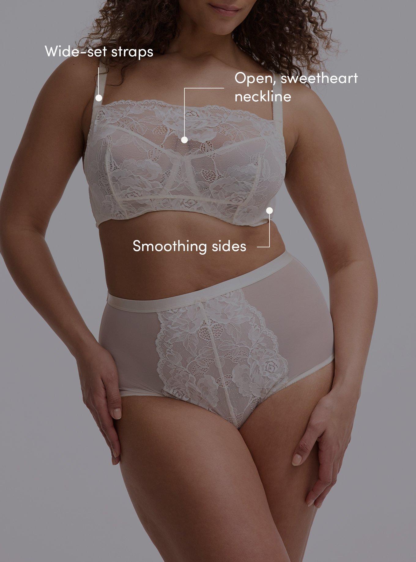 Balconette Unlined Lace Cami Bra, PRISTINE, alternate