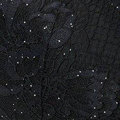 Wire-Free Push-Up Sequined Bra, RICH BLACK, swatch