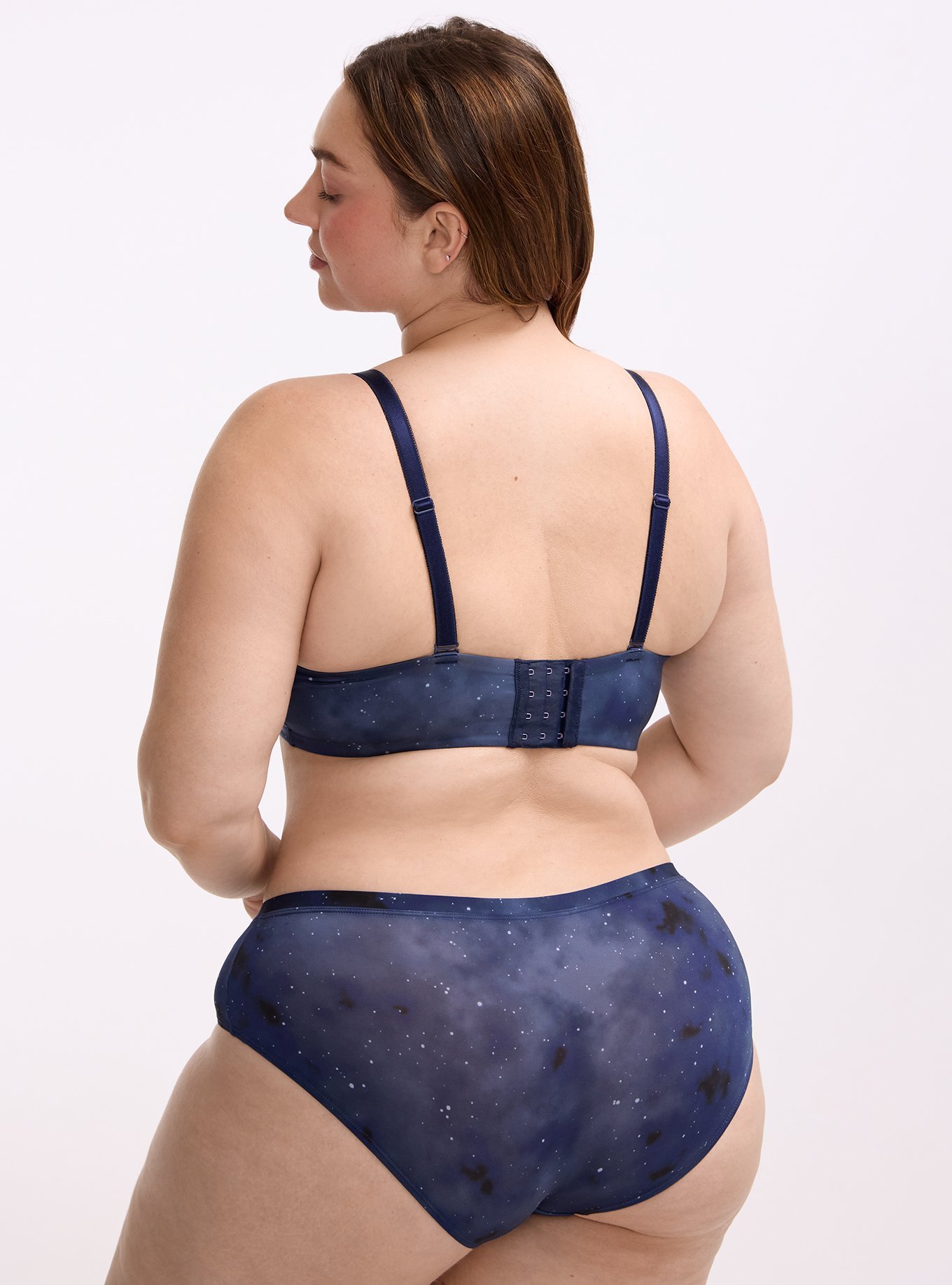 Wire-Free Lightly Lined Microfiber Bra, SKYLAR GALAXY NAVY, alternate