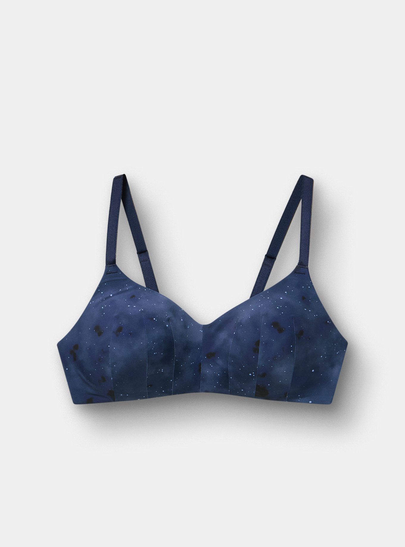 Wire-Free Lightly Lined Microfiber Bra, SKYLAR GALAXY NAVY, hi-res