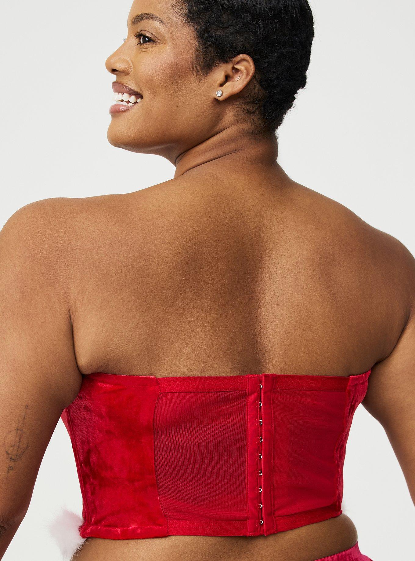 Marabou Velour Bustier